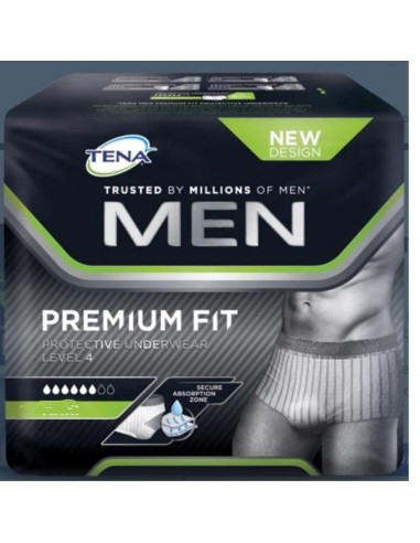 MUTANDINA ASSORBENTE MASCHILE TENA MEN PREMIUM FIT LIVELLO 4 S/M 10 PEZZI