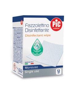 PIC SOLUTION FAZZOLETTINI DISINFETTANTI 12 PEZZI