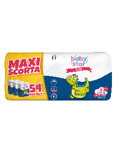 PANNOLINI BABYSTAR SLIM MAXISCORTA TAGLIA 4 54 PEZZI