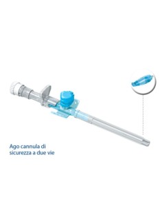 AGO CANNULA 2 VIE STERILE MONOUSO NEO VENOPIC IN POLIURETANO GAUGE 18 LUNGHEZZA 45 MM CON SISTEMA DI SICUREZZA SMARTSAFE
