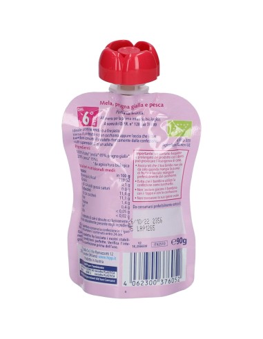 HIPP BIO FRUTTA FRULLATA UNICORNO MELA PRUGNA GIALLA PESCA 90 G