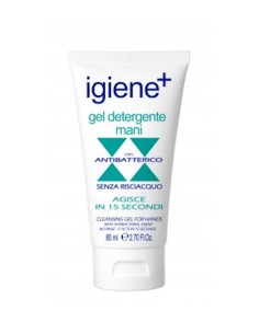 IGIENE+ GEL DETERGENTE MANI ANTIBATTERICO SENZA RISCIACQUO 80 ML