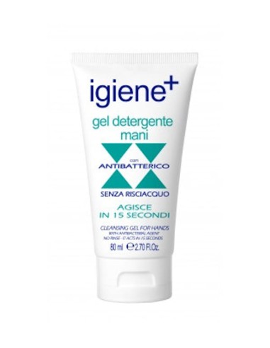 IGIENE+ GEL DETERGENTE MANI ANTIBATTERICO SENZA RISCIACQUO 80 ML
