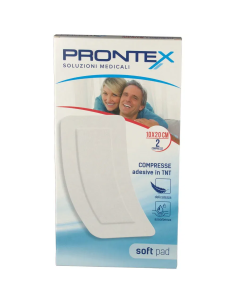 GARZA COMPRESSA PRONTEX SOFT PAD AUTOADESIVA 10X20CM 2 PEZZI