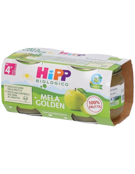 HIPP BIO OMOGENEIZZATO MELA GOLDEN 2 X 80 G
