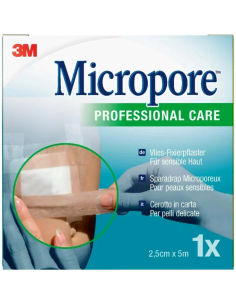 CEROTTO IN CARTA MICROPORE SURGICAL TAPE TAN M5X25MM