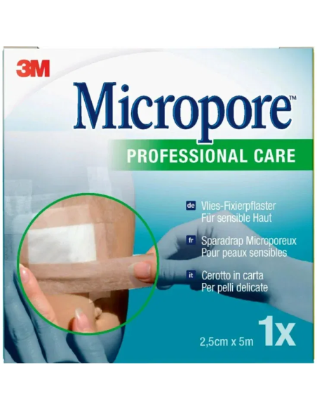 CEROTTO IN CARTA MICROPORE SURGICAL TAPE TAN M5X25MM