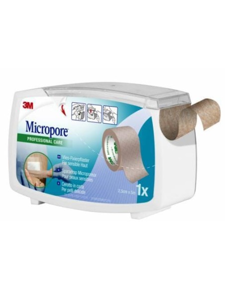 CEROTTO IN CARTA MICROPORE SURGICAL TAPE TAN M5X25MM DISPENSER