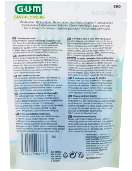 GUM EASY FLOSSERS FORCELLA 30 PEZZI NEW