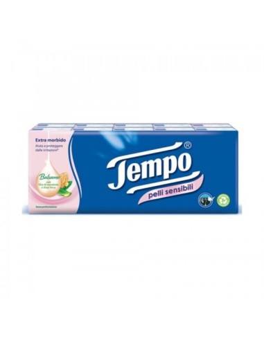 TEMPO FAZZOLETTI PELLI SENSIBILI 10X9 PEZZI