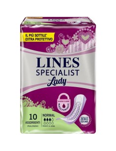 ASSORBENTI PER INCONTINENZA LINES SPECIALIST LADY NORMAL 10 PEZZI