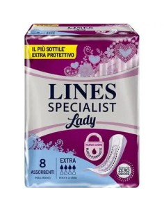 ASSORBENTI PER INCONTINENZA LINES SPECIALIST LADY EXTRA IPOALLERGENICI 8 PEZZI