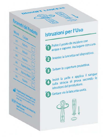 LANCETTE PUNGIDITO DIASOFT LANCET 25 PEZZI