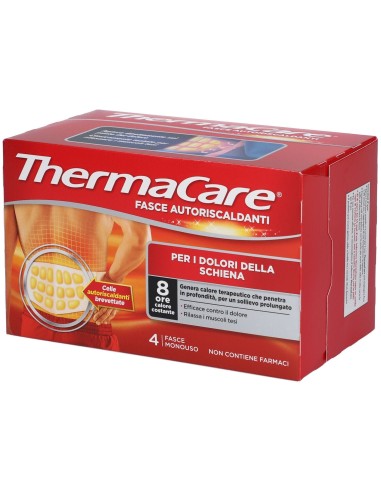 FASCIA AUTORISCALDANTE A CALORE TERAPEUTICO THERMACARE SCHIENA 4 PEZZI