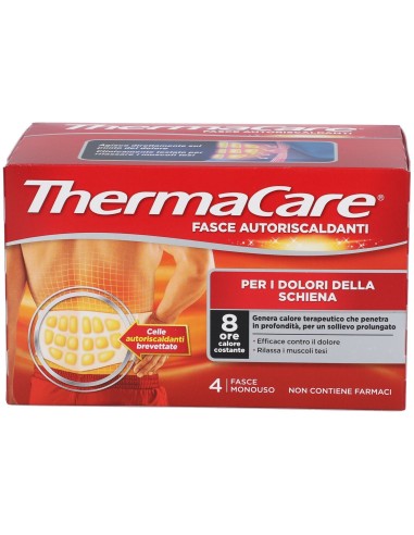 FASCIA AUTORISCALDANTE A CALORE TERAPEUTICO THERMACARE SCHIENA 4 PEZZI