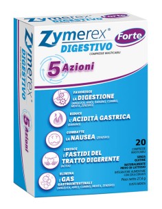 ZYMEREX DIGESTIVO FORTE 5 AZIONI 20 COMPRESSE MASTICABILI