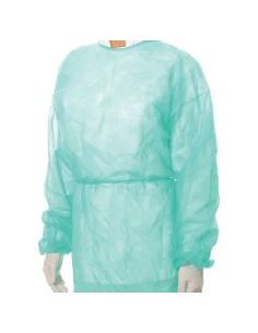 CAMICE VISITATORE CON POLSINI ELASTICO ISOGOWN VERDE LARGE 10 PEZZI