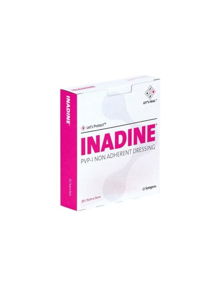 MEDICAZIONE NON ADERENTE ALLO IODIO-POVIDONE INADINE MISURA 5X5CM 25 PEZZI