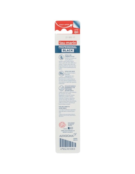 TAUMARIN SPAZZOLINO PROFESSIONAL BLACK CON ANTIBATTERICO