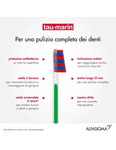 TAUMARIN SPAZZOLINO SCALARE 33 DURO CON ANTIBATTERICO