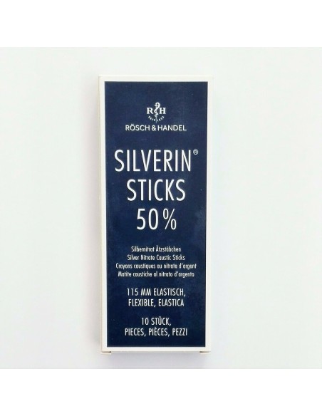 MATITA CAUSTICA SILVERIN NITRATO D'ARGENTO 50% RIGIDA LUNGHEZZA 115 MM 10 PEZZI