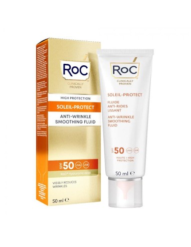 ROC FLUIDO SOLARE VISO SPF 50+ ANTI-RUGHE LEVIGANTE 50 ML
