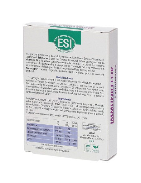 ESI IMMUNILFLOR LATTOFERRINA 20 NATURCAPS