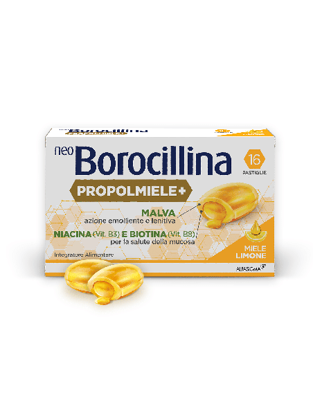 NEOBOROCILLINA PROPOLMIELE+ MIELE/LIMONE 16 PASTIGLIE DA 3,4 G