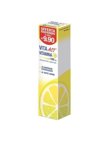 VITA ACT VITAMINA C 1000MG 20 COMPRESSE EFFERVESCENTI LIMONE