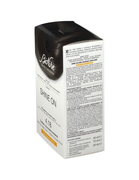 SHINE ON CASTANO CIOCCOLATO FONDENTE 4,18 FLACONE 75 ML + TUBO 50 ML