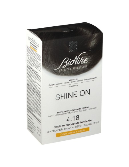 SHINE ON CASTANO CIOCCOLATO FONDENTE 4,18 FLACONE 75 ML + TUBO 50 ML