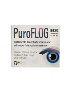 SOLUZIONE OFTALMICA ISOTONICA PUROFLOG CON ECTOIN HYDRO COMPLEX 20 FLACONCINI MONODOSE X 0,5 ML