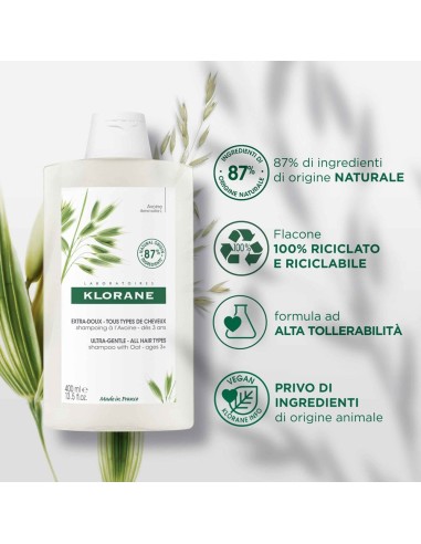 KLORANE SHAMPOO ULTRA GENTLE ALL'AVENA 400 ML