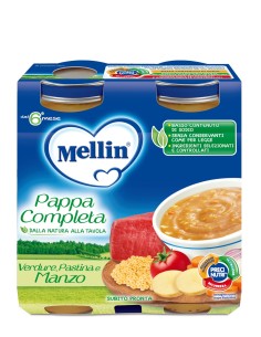 MELLIN PAPPA COMPLETA MANZO 250 G 2 PEZZI