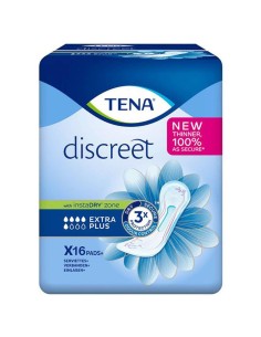 ASSORBENTE INCONTINENZA LEGGERA TENA DISCREET EXTRA PLUS 16 PEZZI