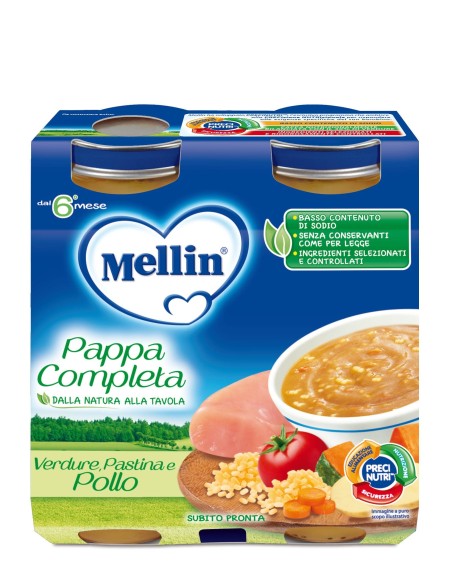 MELLIN PAPPA COMPLETA POLLO 250 G 2 PEZZI