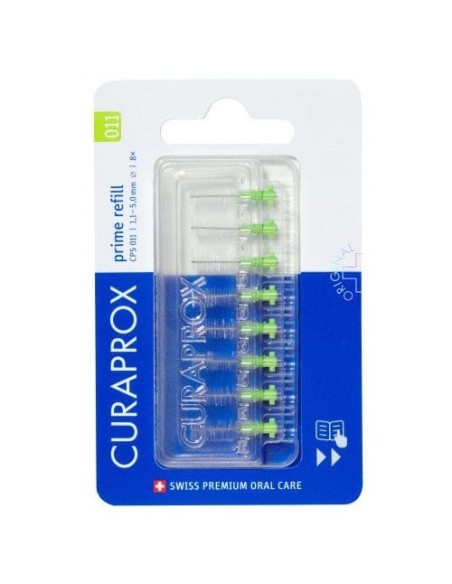 CURAPROX CPS 011 SCOVOLINO PRIME REFILL LIME GREEN 8 PEZZI