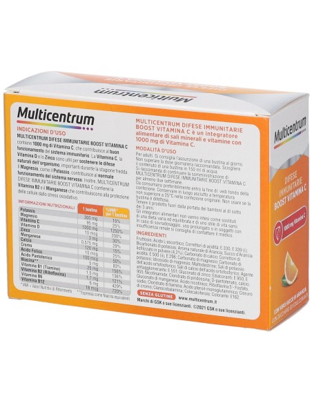 MULTICENTRUM DIFESE IMMUNITARIE BOOST VITAMINA C 14 BUSTINE