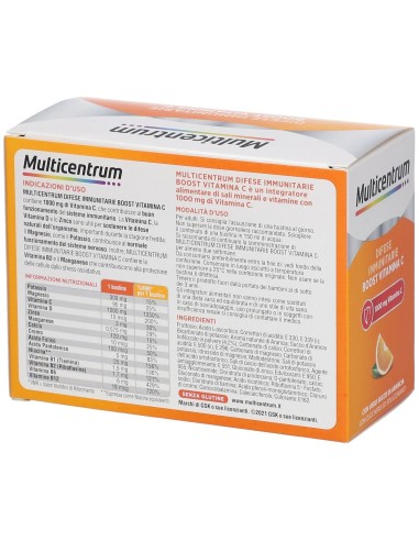 MULTICENTRUM DIFESE IMMUNITARIE BOOST VITAMINA C 28 BUSTINE