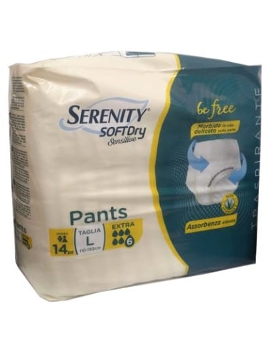 SERENITY PANTS SD SENSITIVE BE FREE EXTRA L 14 PEZZI
