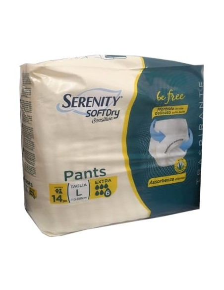SERENITY PANTS SD SENSITIVE BE FREE EXTRA L 14 PEZZI