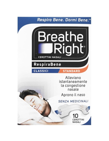 CEROTTI NASALI BREATHE RIGHT CLASSICI 10 PEZZI
