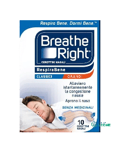 CEROTTI NASALI BREATHE RIGHT CLASSICI GRANDI 10 PEZZI