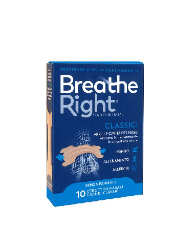 CEROTTI NASALI BREATHE RIGHT CLASSICI GRANDI 30 PEZZI
