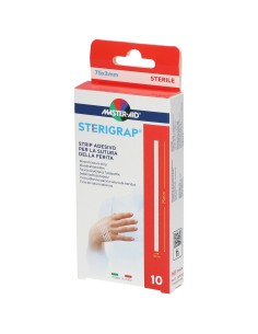 MASTER-AID STERIGRAP STRIP ADESIVO SUTURA FERITE 75X3 MM 10 PEZZI