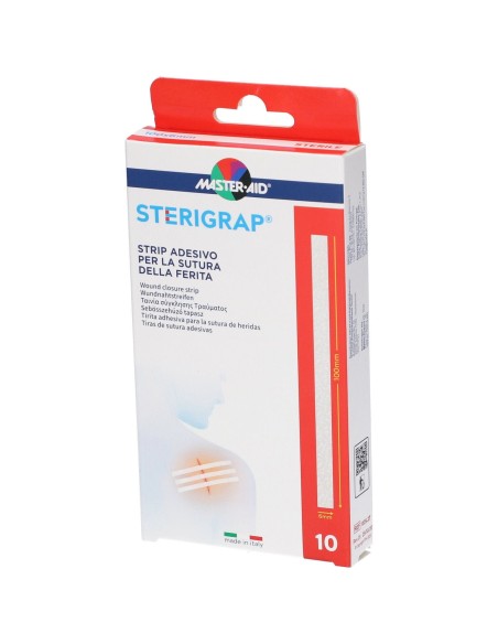 MASTER-AID STERIGRAP STRIP ADESIVO SUTURA FERITE 100X6 MM 10 PEZZI