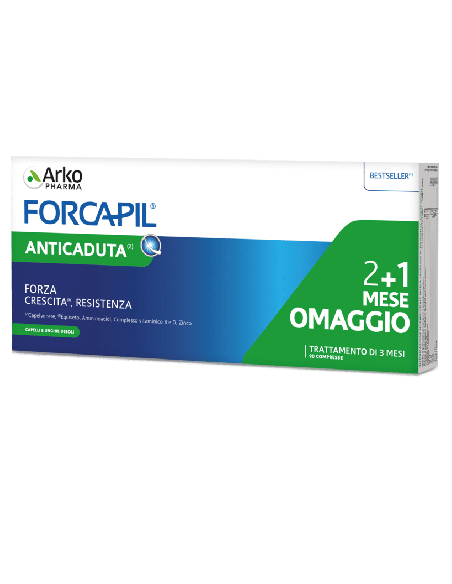 FORCAPIL ANTICADUTA 90CPR 2+1 MESE IN OMAGGIO