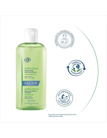 DUCRAY EXTRA DELICATO SHAMPOO DERMOPROTETTIVO 200 ML