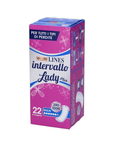 PROTEGGISLIP LINES INTERVALLO LADY PLUS MAXI 22 PEZZI