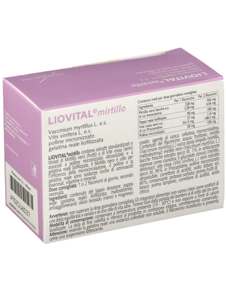 LIOVITAL MIRTILLO 8 FLACONCINI 10 ML
